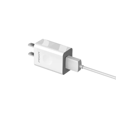 Sạc Pisen USB Charger 2A, kèm cáp sạc điện thoại quả táo (TS-C132) Trắng, Hàng chính hãng