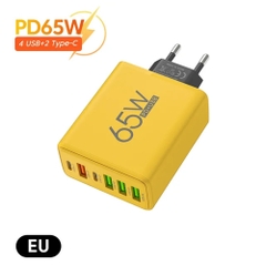 Củ sạc Power Charger AR-880, 4 USB + 2 PD, dòng điện max 3A, Kim Ánh bảo hành 12 tháng, bao đổi trả