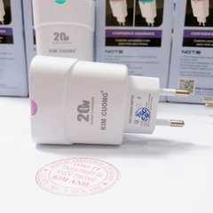 Cóc sạc nhanh Kim Cương KMG-620, công suất 20W, củ sạc nhanh chính hãng