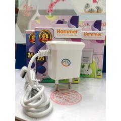 Sạc Liền Dây Hammer (H-5) Dòng Điện 1A có đèn Led , Chuôi Micro - Hàng Chính Hãng