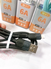 Dây sạc nhanh BYZ X97I dòng điện 6A, chân cắm L, dây bện vải dù chắc chắn, Hàng chính hãng