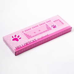 Bàn phím máy tính Kitty (HELLOKTCAT) chuôi cắm USB, bàn phím màu hồng tím cho cô nàng hiện đại, Bảo hành 12 tháng