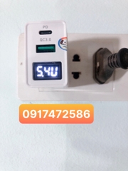 Cóc sạc nhanh Hammer H09 18W, PD & Quick Charge 3.0A, có LCD hiển thị dòng điện, Hàng chính hãng bảo hành 12 tháng