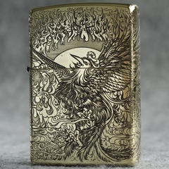 Bật lửa Zippo Mỹ Phượng Hoàng Brass, Cam kết hàng chính hãng có giấy Hải quan gửi kèm đơn hàng
