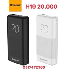 Sạc Dự Phòng Hammer H19 dung lượng 20000 mAh, Hàng chính hãng dùng rất bền và tốt