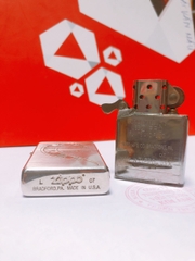 Bật lửa, hộp quẹt Zippo Mỹ Lacke bạc FOREVER LASTING, khắc ăn mòn full nắp, Hàng chính hãng