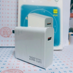 Củ sạc nhanh Gallium Nitride 200W LI-TOP AC28, đạt chứng nhận 3C tiêu chuẩn quốc gia, bảo hành chính hãng 12 tháng