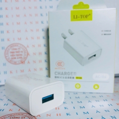 Củ sạc LI-TOP AC06, dòng điện 5V-2A, đạt chứng nhận 3C tiêu chuẩn quốc gia, Kim Ánh bảo hành chính hãng 12 tháng