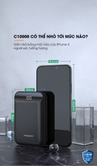 Sạc dự phòng Pisen Power Box C10000 LED 10000mAh (TP-D01CJ), nhỏ gọn, an toàn, sạc đồng thời 2 thiết bị, Hàng chính hãng