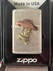 Eblem Zippo Mỹ chủ đề Cowboy Chuẩn Zin Đồng thau Solid Brass, và đồng đỏ Copper