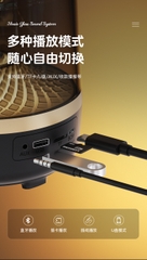 Loa Bluetooth GLAZE-4 siêu trầm để bàn thế hệ thứ 5, loa kính có đèn led chuyển 7 màu đẹp