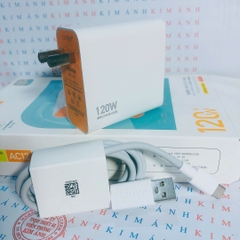 Bộ sạc nhanh LI-TOP AC12 120W chân Type C, đạt chứng nhận 3C tiêu chuẩn quốc gia, Kim Ánh bảo hành chính hãng 12 tháng