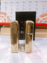 Bật lửa, hộp quẹt Zippo Armor vỏ dầy khắc ăn mòn Đấu Chiến Thắng Phật, Vỏ đồng có tem đỏ
