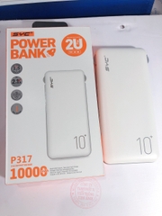 Pin sạc dự phòng SYC P317 dung lượng 10.000 mAh đi kèm với cáp sạc hỗ trợ sạc nhiều thiết bị cùng lúc