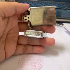 Bật lửa, hộp quẹt Zippo Mỹ Slim khắc ăn mòn Your Friends At Supra, sản xuất 2002, Hàng chính hãng