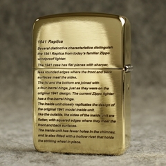 Bật lửa Zippo Mỹ Rep.lica 1941 Khắc ăn mòn 2 mặt, Hàng chính hãng
