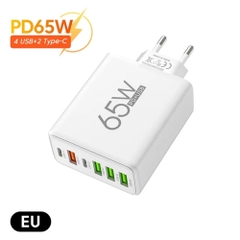 Củ sạc Power Charger AR-880, 4 USB + 2 PD, dòng điện max 3A, Kim Ánh bảo hành 12 tháng, bao đổi trả