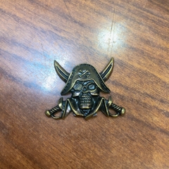 Eblem dán trang trí Zippo Mỹ chủ đề Hải Tặc, chất liệu Đồng thau Solid Brass