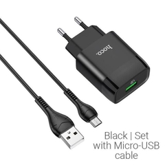 Micro- Bộ sạc nhanh Hoco C72Q 18W, QC3.0 Chuôi cắm Micro, dùng thử 30 ngày, bảo hành chính hãng 12 tháng
