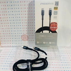 Dây sạc nhanh Pisen LT-TC38-1000, Công suất 100W, dây dù chống rối 3in1 (L/ Type-C/ Micro), hàng chính hãng nội địa