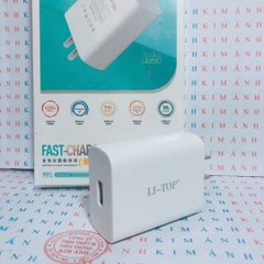 Củ sạc nhanh LI-TOP AC29 100W, đạt chứng nhận 3C tiêu chuẩn quốc gia, bảo hành chính hãng 12 tháng, cho dùng thử 30 ngày