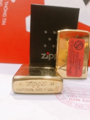 Bật lửa Zippo Amorr vỏ dầy, khắc chìm ông Quan Công, hàng loại 1 vỏ bằng đồng có tem đỏ