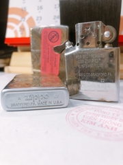 Bật lửa, hộp quẹt Zippo khắc ăn mòn Thần Chết Satin , Vỏ đồng có tem đỏ