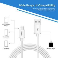 Cáp Pisen Micro USB 2A 800mm  (MU01-800)- Hàng chính hãng