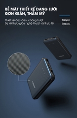 Sạc Dự Phòng Pisen Mini 5000mAh (Type-C, 2xUSB Smart )- Ultra Slim, Hàng chính hãng