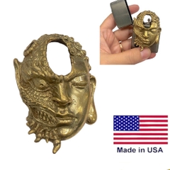 Eblem Ziippo Mỹ chủ đề THIÊN ÁC Chuẩn Zin, chất liệu Đồng thau Solid Brass