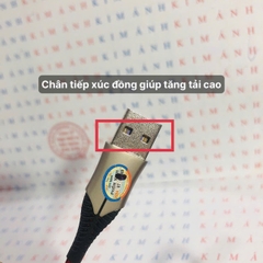 Type C- Dây sạc nhanh Hammer ( H-C11-C ) 3A , chân Type C, Có đèn báo, Hàng Chính Hãng bảo hành 12 tháng