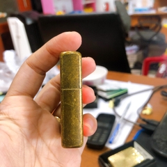 Bật lửa Zippo Mỹ Antique Brass mã 201FB Màu Vàng Giả Cổ, Hàng chính hãng
