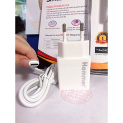 Type C- Bộ Sạc Hammer Dòng Điện 1.8A Chuôi Type C - HÀNG CHÍNH HÃNG BẢO HÀNH 12 THÁNG