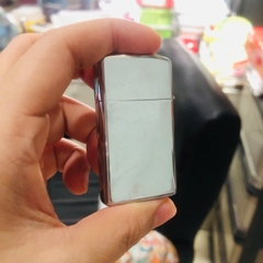 Hộp quẹt Zippo Mỹ Slim khắc laser đổ sơn chủ đề U.S NAVY POLARIS, mộc đáy chữ xéo, tim bột hiếm gặp, sản xuất 1963