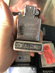 Bật Lửa Zippo Bạc GIẢ Cổ Loại Trơn HÀNG CAO CẤP VỎ ĐỒNG CÓ TEM ĐỎ