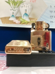 Bật lửa Zippo Mỹ 204B, Khắc ăn mòn 2 mặt bản mộc đáy Zippo, Hàng chính hãng