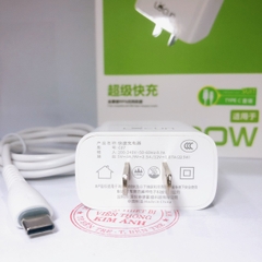 Bộ Sạc Siêu Nhanh 80W  Lecun C07, chân cắm TypeC, tương thích Oppo Realme Xiaomi Vivo Samsung, hàng hính hãng