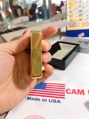 Bật lửa Zippo Mỹ Brass Vintage 1941, Khắc ăn mòn 4 mặt, Bản giới hạn, Mạ vàng 18K