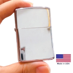 Bật lửa Zippo Mỹ high polish chrome, sản xuất 1981, Hàng chính hãng