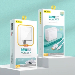 Bộ sạc nhanh 66W LI-TOP AC16 chân Type C, chứng nhận 3C tiêu chuẩn quốc gia, dùng thử 30 ngày, bảo hành 12 tháng
