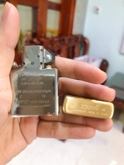 BẬT LỬA ZIPPO MẠ CHROME KHẮC CHÌM 5 MẶT, HÌNH THIẾU NỮ TÓC XOĂN