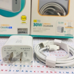 Bộ sạc nhanh LI-TOP GaN AT17 chân Type C công suất PD 30W, có chứng nhận 3C tiêu chuẩn quốc gia, hàng chính hãng