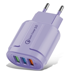 Củ sạc Macaron Color 3 cổng USB, dòng điện 3.5A, Kim Ánh bảo hành chính hãng 12 tháng, bao đổi trả
