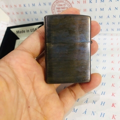 Hộp quẹt, bật lửa Zippo Mỹ Brass đồng, chủ đề Thổ Dân Da Đỏ và Chó Sói, Hàng chính hãng nhập Mỹ