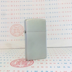Bật lửa Zippo Slim Mỹ SATIN trơn, Cam kết hàng chính hãng có giấy Hải quan gửi kèm đơn hàng