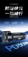 sạc xe hơi Li-Top QC33, Công suất thực 30W mỗi cổng có giấy kiểm nghiệm, sạc siêu nhanh phù hợp các loại ô tô