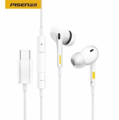 Tai nghe nhét tai Pisen TP03 có dây, chân cắmType C chất lượng cao điều khiển bằng dây, hàng chính hãng nội địa