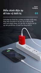 Cóc sạc nhanh PISEN Quick PD 20W - (TS-C135)- Màu đỏ, Hàng chính hãng
