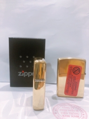 Bật lửa Zippo Armor vỏ dầy, khắc chìm xe Thuận Buồm Xuôi Gió màu vàng, Hàng loại 1 vỏ bằng đồng có tem đỏ