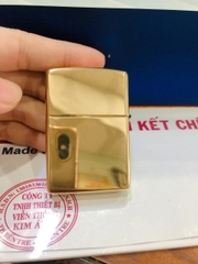 Bật lửa Zippo Mỹ high polish brass Khắc ăn mòn chủ đề Thiếu Nữ, Hàng chính hãng